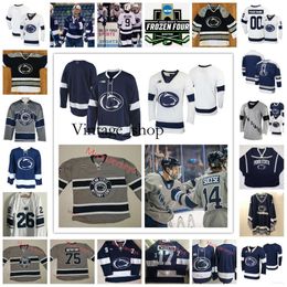 Vin 2022 NCAA Frozen Four Penn State Nittany Lions Hockey Jersey 35 Oskar Autio 34 Eamon McAdam 21 Brett Murray 24 P. J. Musico 9 Alex Limo