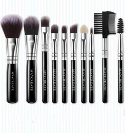 Makeup Brushes 10 PCS Makeup Brush Set Premium Synthetic Foundation Brush Blending Face Powder Blush Concealers Eye Shadows Brushe5501069