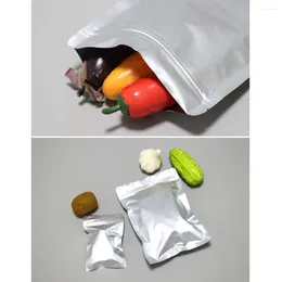 Storage Bags 100Pcs Food Pouch Resealable Package Tea Fresh Saver Moisture-proof Flat Organiser Kitchen Sealing