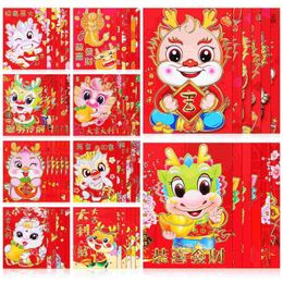 Gift Wrap Year Lucky 2024 Of The Dragon Red Packet Envelope Symbol Spring Festival Envelopes For