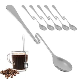 Coffee Scoops 6x Silver Thicken Kitchen Dinner Dish Soup Spoons Durable And Easy To Clean Professional Grade