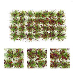 Decorative Flowers Flower Cluster Vegetation Sand Table Supplies Train Decor Artificial Miniature Ornament Plastic Resin