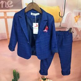 Suits 2021 Flower Boys Formal Jacket+Pants 2Pcs Mariage Clothing Set Enfant Kids Wedding Suit Children Gentleman Performance Dress