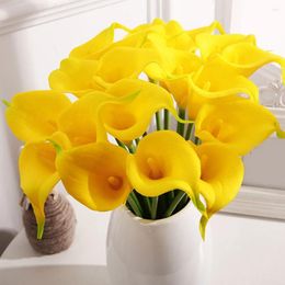 Decorative Flowers 10pcs Plastic Artificial Flower Home Wedding Decoration Portable Eco Friendly Mini Lifelike Elegant Fake Calla Lily DIY