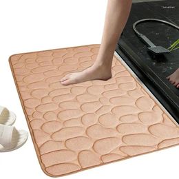 Carpets Bathroom Mat Memory Foam Plush Doormat Rug Water Absorbing Stone Cobblestone Bath Comfortable Shower Floor Bathmat