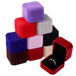 Gift Wrap 1Pcs Ring Earring Box Holder For Wedding Engagement Birthday Jewellery Case Storage Organisers Packaging Material Supplies