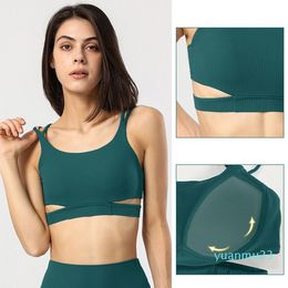 Yoga LL Sports Bras Bodycon Tank for Women Workout Fitness ll Bra Top Women Push Up Seamless Sport Tank Underwear Running Gym Black55