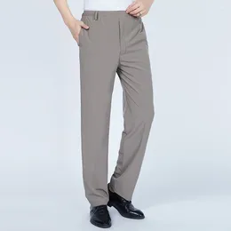 Men's Pants 2024 Mens Long Trousers Summer Lightweight Cargo Casual Male Solid Colour Elastic Waist Loose Straight Plus Size 4XL