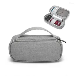 Storage Bags Portable Digital Bag For Power Bank Oxford Cloth Handle Zipper Mobile Phone Data Cable Headset Travel Case Organiser