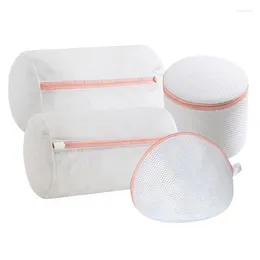 Laundry Bags Zippered Fine Mesh Bag Protective For Blouse Bra Hosiery Stocking Washing Machine Home Accessory