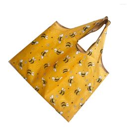 Storage Bags Folding Shopping Bag Fruit Animals Pattern Handbag Fashion Printing Large Capacity Sundries Tote For Sports Fitness