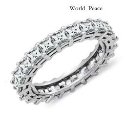 Tiffanyjewelry Vecalon 8 Styles Lustre Promise Wedding Band Ring Sterling Sier Diamond Engagement Rings For Women Men Jewellery 776
