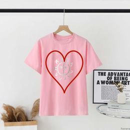 Tshirt Womens Designer T-shirt Cherry Printting Loose Crew Neck Short Sleeve Cotton Casual Tops 2024 Summer Tees Y2k Streetwear Zsxw