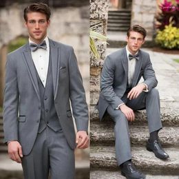 Men's Suits High Quality Men Suit Fashion Peaked Lapel Two Buttons 3 Pieces Bridegroom Formal Wedding Business Costumes Hommes