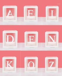 Party Decoration CYUAN AZ Letter Name Transparent Balloon Box BABY ONE Blocks Boy Girl Gift Wedding Decor Shower Birthday9164162