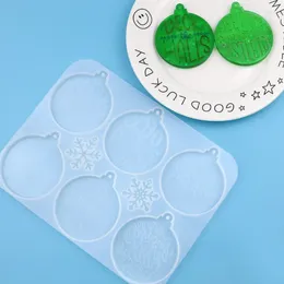 Baking Moulds 6 Even Letters Round Christmas Series Silicone Mould DIY Epoxy Tools Mould 1117