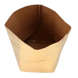 Storage Bags Kraft Paper Bag Waterproof Flower Pots Reuseable Home Sundries Container Gold And Black Decoration