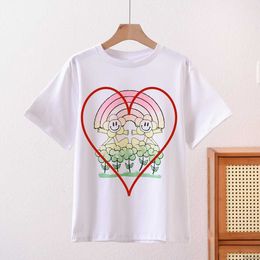 Tshirt Womens Designer T-shirt Cherry Printting Loose Crew Neck Short Sleeve Cotton Casual Tops 2024 Summer Tees Y2k Streetwear 2b36