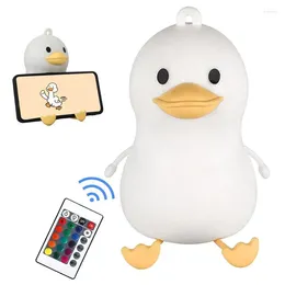 Night Lights Duck Light For Kids Cute Shape Silicone Soft And Comfortable Lamp Children's Bedroom Living Room