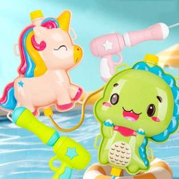 Gun Toys Sand Play Water Fun Childrens cartoon backpack water gun summer beach water gun interactive parents childrens water gun toys summer outdoor toysL2405