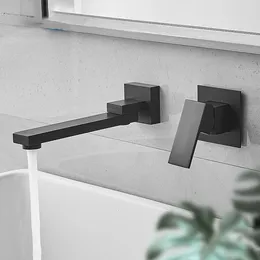 Bathroom Sink Faucets Wall Mounted Basin Faucet Brass Foldable And Portable Taps Single Handle Dual Holes Mixer Tap Cold
