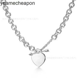 Tiffanncy High End jewelry necklaces for women Same Style One Heart Necklace High Version Necklace Same Style Collar Chain for Men and Women Original 1:1 With Real Logo