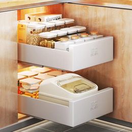 Kitchen Storage Pull Out Cabinet Organiser Fixed Slide Pantry Shelves Heavy Duty Sliding Drawer Shelf