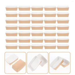 Disposable Dinnerware Free Folding Chip Box Open Packing Tray Snacks Cases Paper Serving Simple Trays