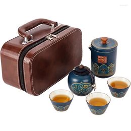 Teaware Sets Portable Ceramic Quick Cup One Pot Fills Three Cups Travel Tea Set Teapot Mini