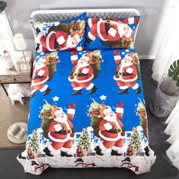 Bedding Sets 2024 Merry Christmas Bedclothes Santa Claus Micorefiber Soft Bed Duvet Cover 3D Printed EU Double US King Set For Adults