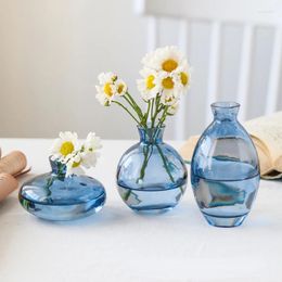 Vases Nordic Glass Mini Vase Floreros Decorativos Moderno Living Room Decor Desk Accessories Hydroponics Plant Flower Home