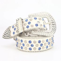 Fashionable and luxurious womens Rhinestone with diamond crystal decoration sparkling diamond wide BB belt clothing trend accessories 240429