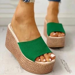 Sandals 2024 Summer Women Wedges Peep-Toe Shoes Woman High-Heeled Platfroms Slides Casual High De Mujer