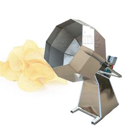 Drum Mixing Snack Food Popcorn Seasoning Coating Flavoring Machine Stainless Steel Octagonal Potato Chips Flavor Mixer