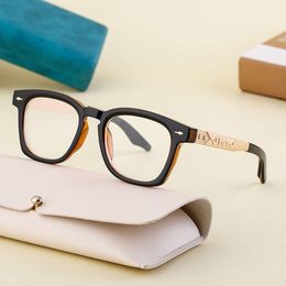 2024 Nya fyrkantiga glasögonkvinnor kan kopplas ihop med myopia glasögon för män H513-14