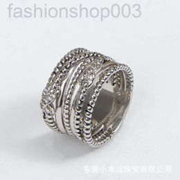 Desginer David Yurma bracelet Jewellery Double x Set Zircon Imitation Classic Button Line Cross x Ring