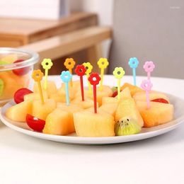 Forks Cute Flowers Fruit Fork Snack Dessert Lunch Salad Decoration Bento Box For Kids Accessories Party Decor