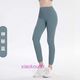 Дизайнер AAA Lul Comedome Женский спортивный йога брюки медовый персик