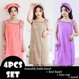 Towel Chic Bath Wearable Towels Superfine Fiber Solid Color Soft And Absorbent Cleaning Plain El Home Bathroom Gifts