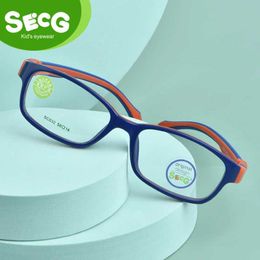 Sunglasses SECG Ultralight Flexible Childrens Frame Childrens Optical Frame Glasses for Vision Glasses Lunar Glasses De Vue Baby Glasses d240513