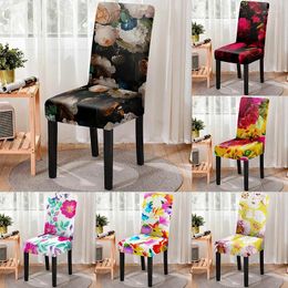 Chair Covers Pastoral Style Floral Pattern Kitchen Furniture Seat Cushion Removable Dinner Table And Chairs Fundas Para Sillas