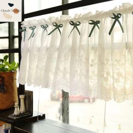 Curtain American Country Half Curtains Partition Door Kitchen Short Korean Coffee Tulle Decorative Header