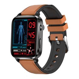 2024 Smart Watches New F100 Smartwatch med hjärtfrekvens, kroppstemperatur, blodsiktsdetektering, laserstegsräkning, smart armband, sportklocka
