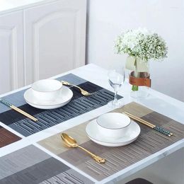 Table Mats Set Of 4 PVC Facility Washable Placemats For Dining Cup Wine Pad Mat Non-slip Placemat In Kitchen Accessories