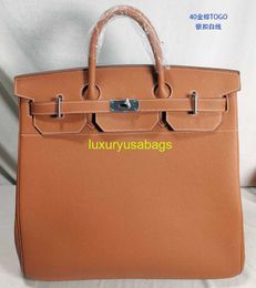 Bk Leather Handbag Trusted Luxury 40cm Bag Full Leather Canvas Mens and Womens Universal Handbag Large Capacity Cowhide Mens Travel Bag have logo HBRY