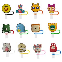 Disposable Plastic Sts Cartoon Characters St Er For Cups Cute Funny Tumbler Topper Accessories Man Woman Gift Sile Ers Compatible With Otgyr
