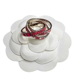 Designer High version Westwoods enamel three ring rose red Saturn wrapped waist activity folding Nail