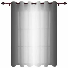 Curtain Grey White Gradient Minimalist Outdoor For Garden Patio Drapes Bedroom Living Room Kitchen Bathroom Window