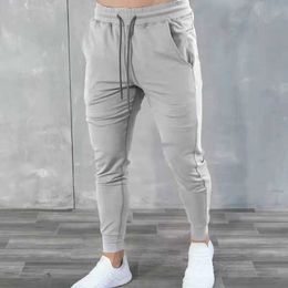 Men's Pants Muscle Family Autumn and Winter New Sports Pants Mens Casual Pants Korean Version Slim Fit Fitness Pants Mens Leggings Y2405131ADW