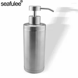 Liquid Soap Dispenser 2PCS Stainless Steel Shampoo Pump Bottle Kitchen Bathroom Countertop Accessory 300ML
